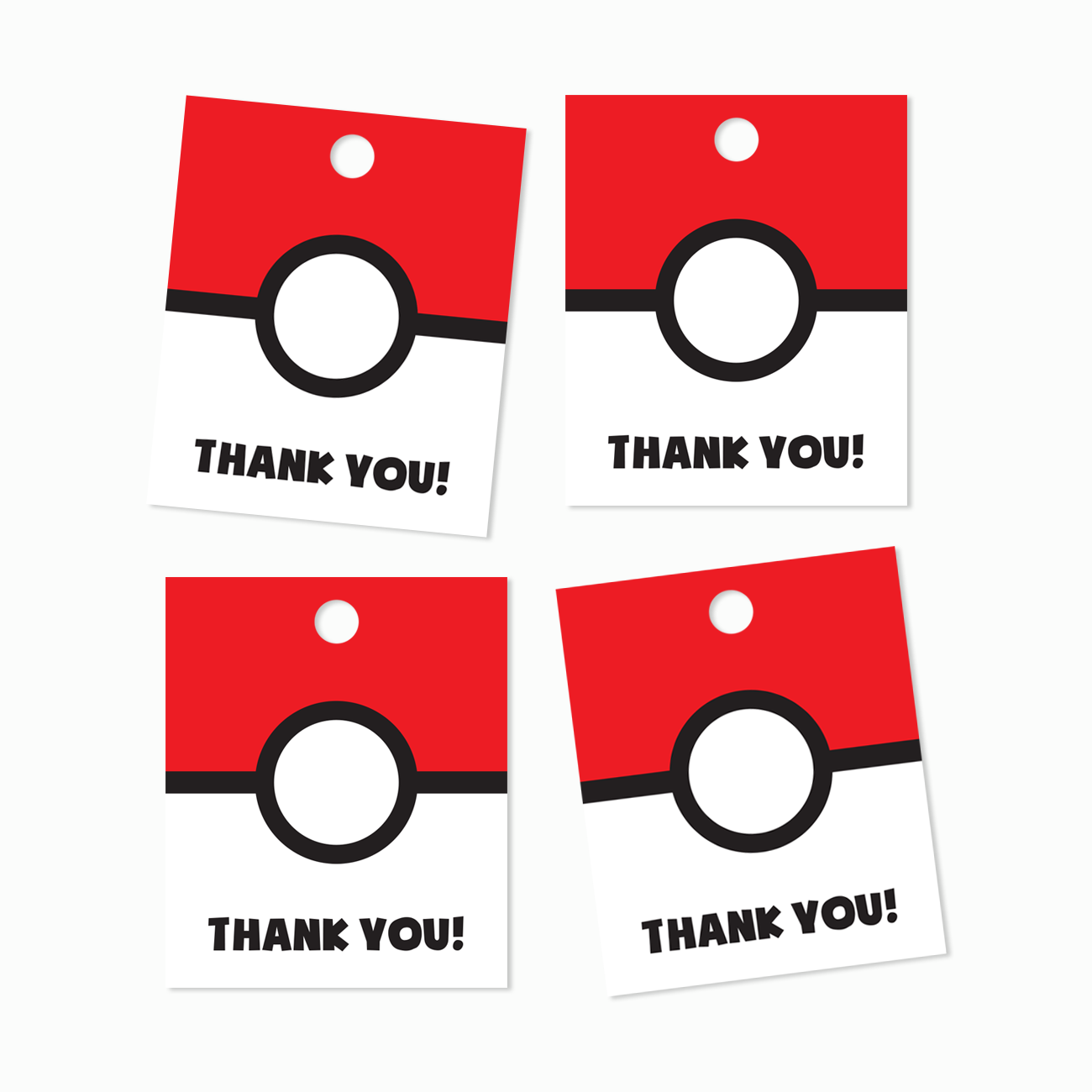 Printable Pokemon Inspired Thank You Tags Little Magic Prints