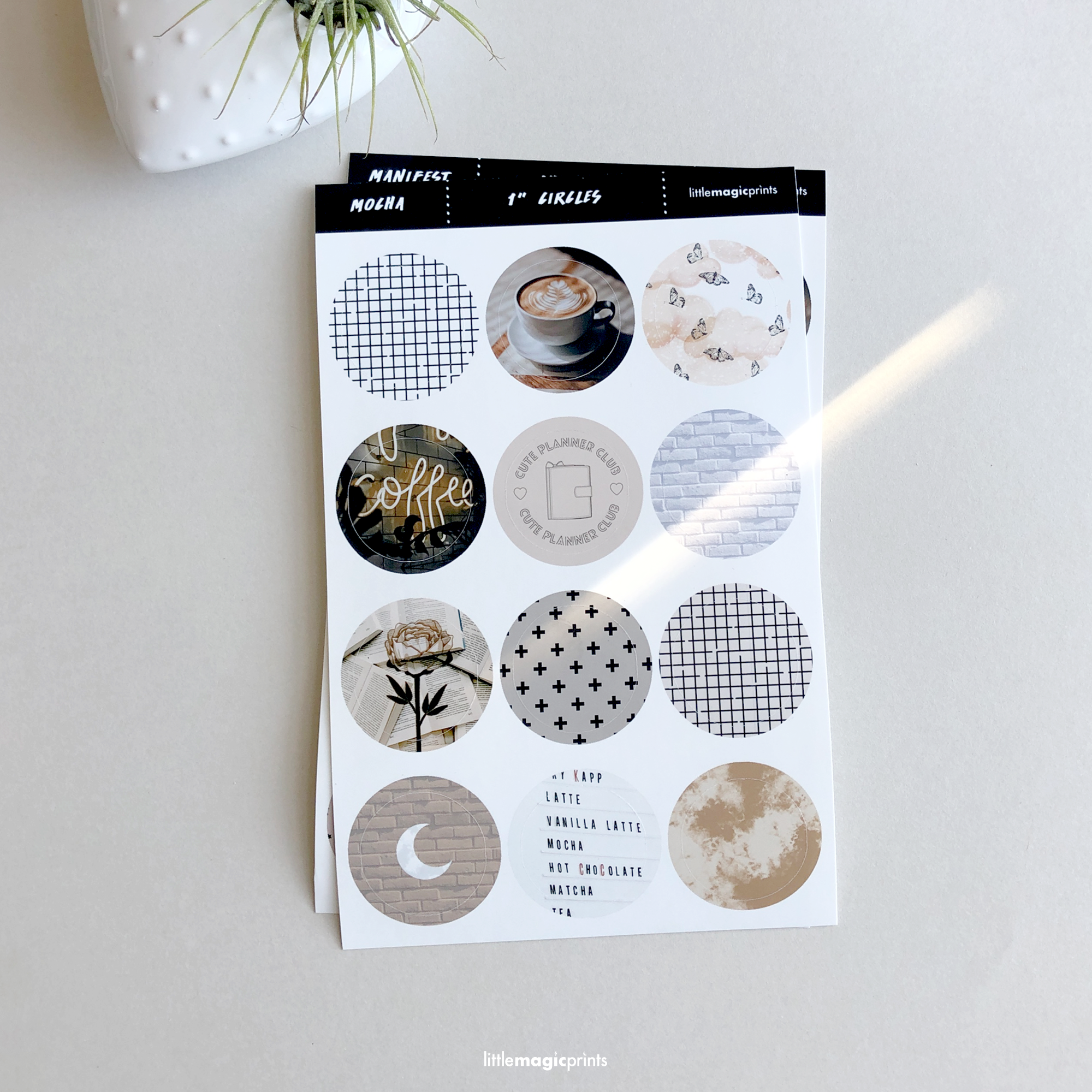 Circles Sticker Sheet | Bullet Journal Dot Stickers